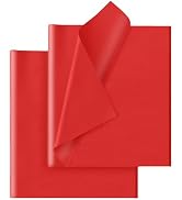Hlonon Red Tissue Paper for Gift Bags - 30 Sheets of Red Wrapping Tissue Paper Bulk Packaging Pap...
