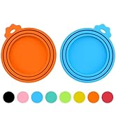 PWOD 2 Pack Pet Food Cans Lids, Silicone Food Can Covers for Dog and Cat, BPA Free/Food Safe/Univ...