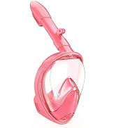 Ezire Kids Snorkel Mask Full Face, Snorkeling Gear for Kids 2-14 with Camera Mount, 180 Degree Pa...