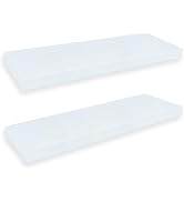 AT-VALY Floating Shelves Set of 2,Wall Shelves for Bedroom, Bathroom, Kitchen, Living Room,Hangin...