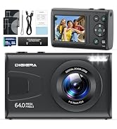 4K Digital Camera, 64MP Autofocus Video 18X Zoom 2.4" LCD Screen Vlogging Camera for YouTube, 32G...