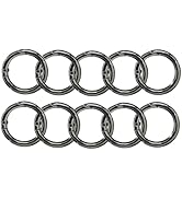 10-Pack 1IN Trigger Spring O Rings Metal Round Carabiner Clips Snap Clip Hook Circle Purse Handba...