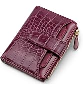 Simikol Crocodile Wallet Women RFID Blocking Bifold, PU Leather Card Holder | Small Wallet, Allig...