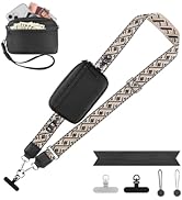 YFWE Clip and Go Strap for Phone with Wallet Crossbody, Adjustable Phone Lanyard with Detachable ...