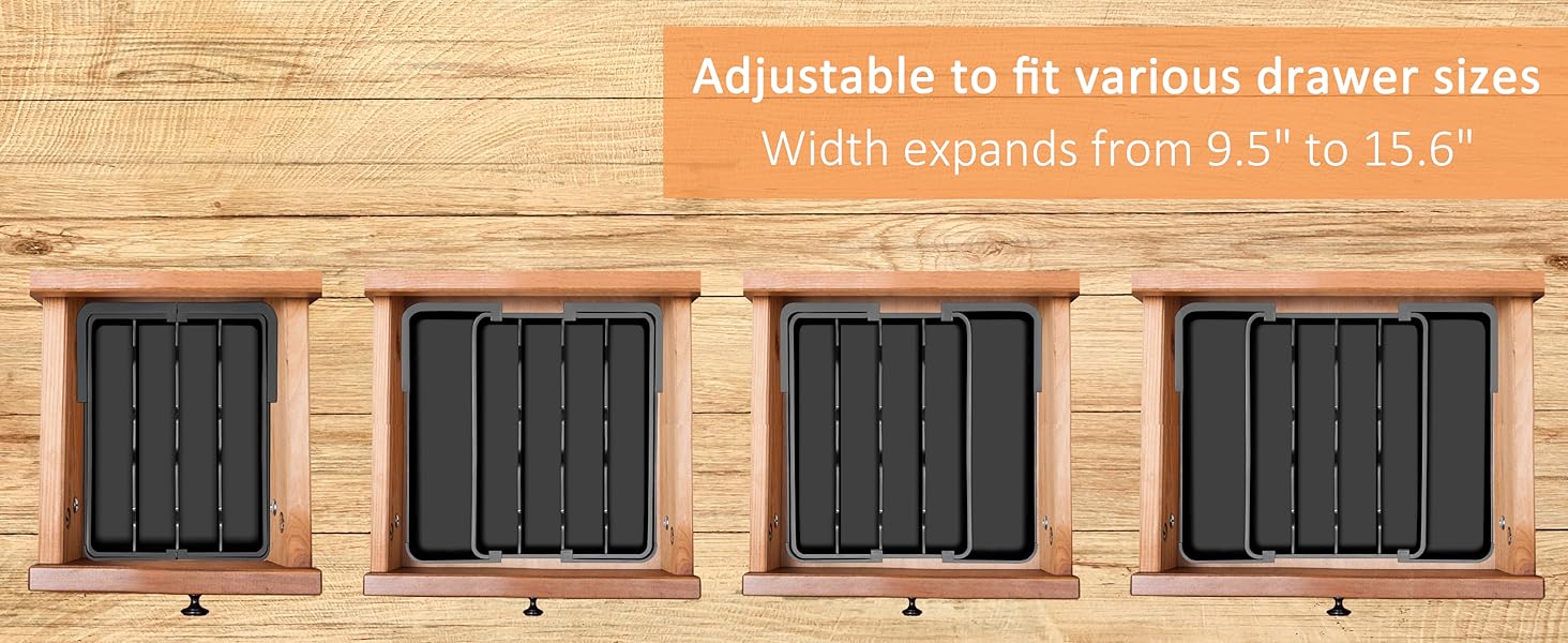 adjustable silverware organizer