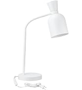 TORCHSTAR Metal Desk Lamp Aesthetic, Vase Shape Design, E26 Base, Max 60W Modern Goose Neck Task ...