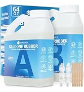 CHANGTIKEJI Silicone Mold Making Kit,64OZ Super Elastic Liquid Silicone for Mold Maker, Fast Cure...