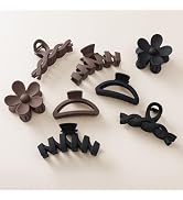 8PCS Hair Clips for Women, Flower Claw Clips for Thick Hair, Non-Slip Hair Accessories with Multi...