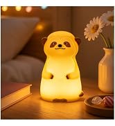 TSKVT Meerkat Silicone Night Light, 3-Level Dimmable, 30 Min Auto Timer | Soft Warm LED Touch Lam...