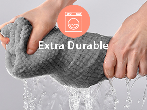 Microfiber Hair Towel Wrap Women Absorbent Quick Dry Hair Turban Wet Hair, Curly, Long, Thick