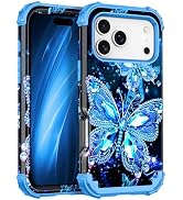 Miqala for iPhone 17 Pro Max Case,Glow in The Dark Three Layer Heavy Duty Shockproof Protection H...