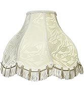 TOOTOO STAR Bell Beige Lamp Shades, 6" Top x 16" Bottom x 11" High Replacement Large Fabric Fring...