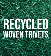 Recycled Woven Trivets – Eco Lifestyle – Set of 3 Placemats for Hot Pots and Pans Made Completely...