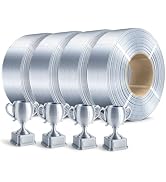 SUNLU 4KG Silk PLA Plus Filament Refill, No-Spool 3D Printer Silk Filament 1.75mm for Reusable Sp...