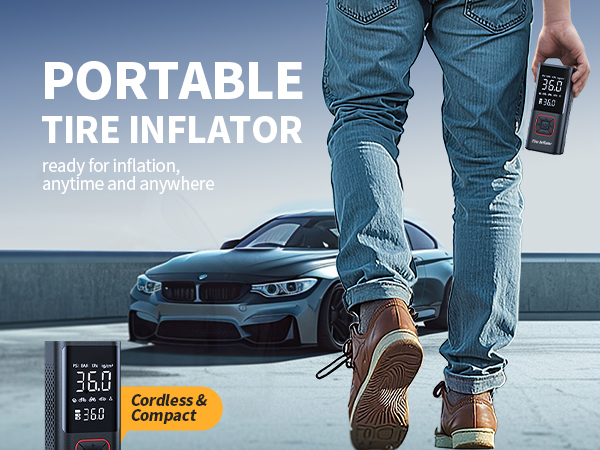 Cordless tire inflator