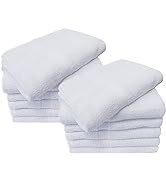 Towels N More 15X25 Hand Towels - 12 Pack Lightweight White Soft Small Hand Towels Ring Spun Cott...