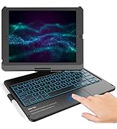 KBCASE Touchpad Keyboard Case for iPad 9th/8th/7th 10.2 inch, Backlit Trackpad Keyboard, 360°Rota...