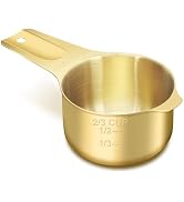AUOIKK 2/3 Cup (160 ml | 5.3 oz | 160 cc) Stainless Steel Measuring Cup, Metal Measuring Cup for ...