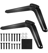 ULTECHNOVO 2Pcs Tv Mount Stand Base Holder with Non Slip Pad Plastic Tv Bracket for Televisions V...