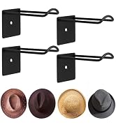 Everlling Cowboy Hat Holder, 4 Pcs 3.5Inch for Wall Adhesive, Metal Cowboy Hat Hanger with Screw,...