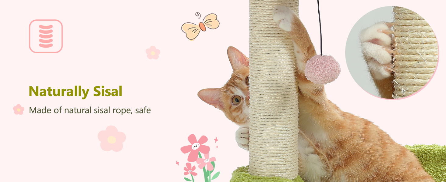 MUTTROS naturally sisal scratching post made of natural sisal rope, safe