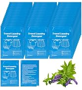 Travel Size Liquid Laundry Detergent 0.7floz/20ml per Bag, Travel Laundry Detergent for Hand Wash...