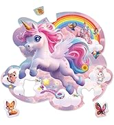 SYNARRY Unicorn Floor Puzzles for Kids Ages 4-6, Large 45 Piece Floor Puzzles for Kids Ages 4-8, ...