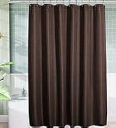 dark brown waffle shower curtain