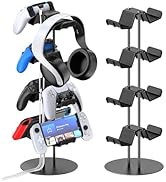 Kytok Controller Stand 4 Tiers with Cable Organizer for Desk, Universal Headphone Stand Compatibl...