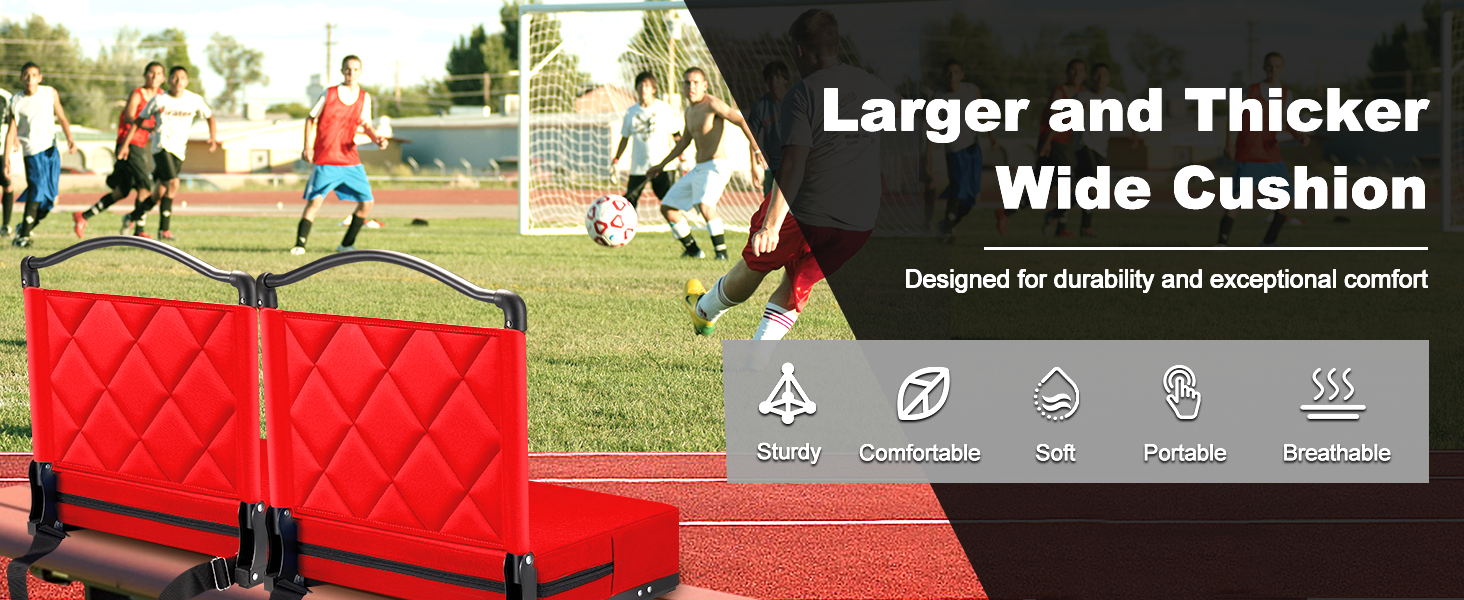 stadium seat with back