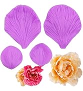 Peony Flower Veining Silicone Molds Rose Floral Petal Fondant Molds for Sugar Craft Cake Decorati...