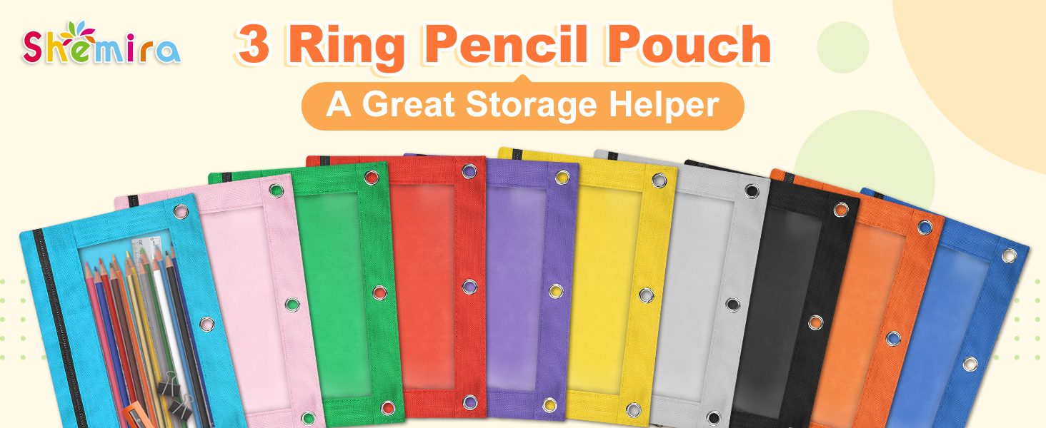 3 ring pencil pouch