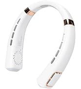 QYKCGQ Portable Neck Fan, Hands-Free Bladeless Fan, 5 Speeds, 4000 mAh Battery Powered Wearable P...