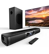 Sound Bar with Wired Subwoofer, 100W 3.1CH Soundbar for Smart TV, Surround Sound Home Theater Sys...