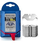 Berkling Utility Hook Razor Blades 50-Pack With Dispenser, SK2H Laser Sharpened Hardened, Ultra 3...