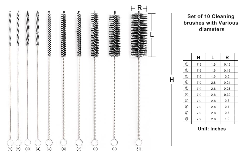 10 Pieces Drinking Straw Cleaning Brush Straw Cleaner Straw Brush Pipe Cleaners