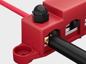 250A 12V Bus Bar 5/16 Power Distribution Block 4 Studs Junction Block Marine Battery Busbar