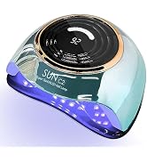 UV Light for Nails 288W Nail Lamp with 63 LED Beads for Gel Polish with LCD Display Auto Sensor a...