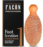Facón Pumice Stone Exfoliating Foot Scrubber with 2 sides - 100% Pure Natural Terra Cotta - Remov...