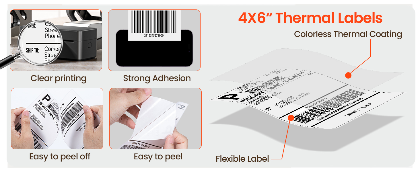 thermal labels 4x6