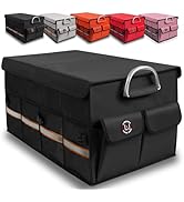 LI LIBZAKI Car Trunk Organizer, Cargo Organizer SUV Trunk Storage Non Slip Bottom Waterproof Coll...