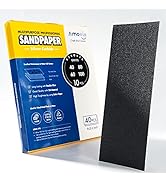 Amoolo 40 Pcs Sand Paper Wet Dry Assortment, Variety Fine Sandpaper for Wood, Metal, Resin, Autom...