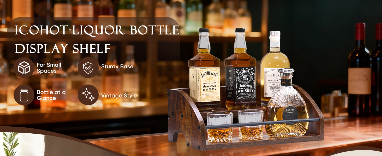 bar accessories bar decorations for home liquor bottle display shelf coffee syrup organizer