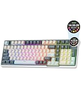 RK ROYAL KLUDGE N99 Wireless Mechanical Keyboard Full Size, Smart Display Screen & Knob, BT/2.4G/...