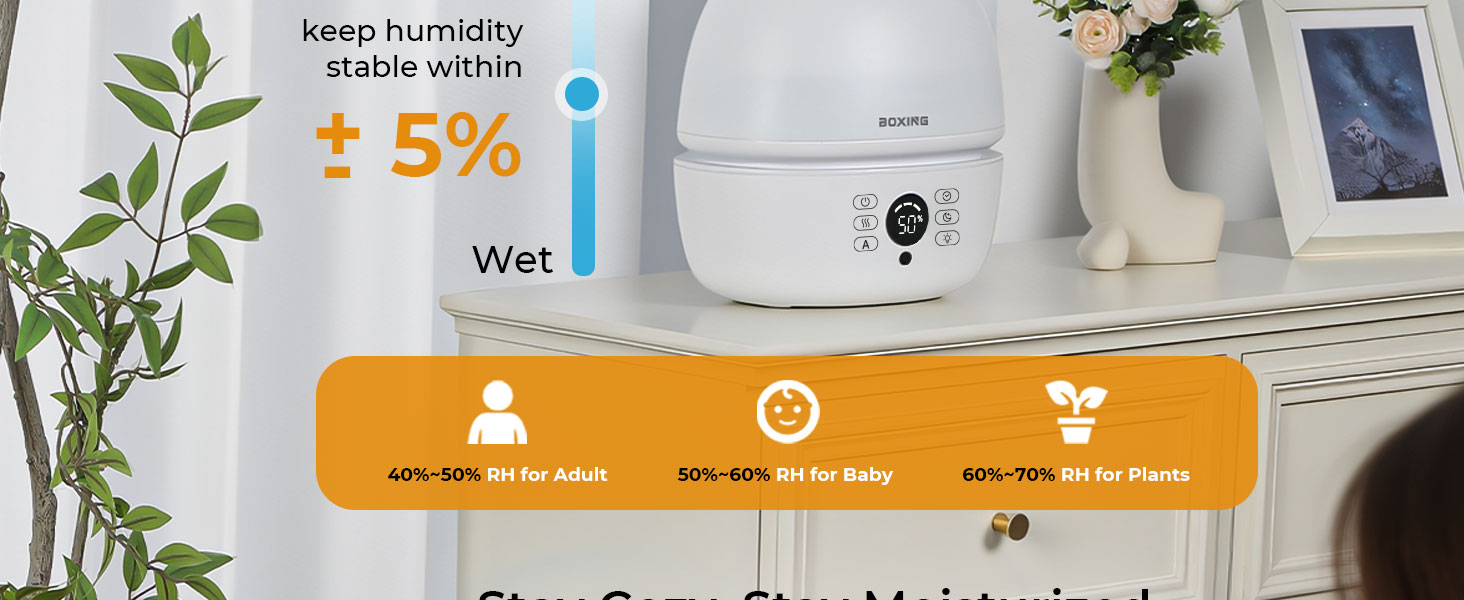 customize the ideal humidity for your family