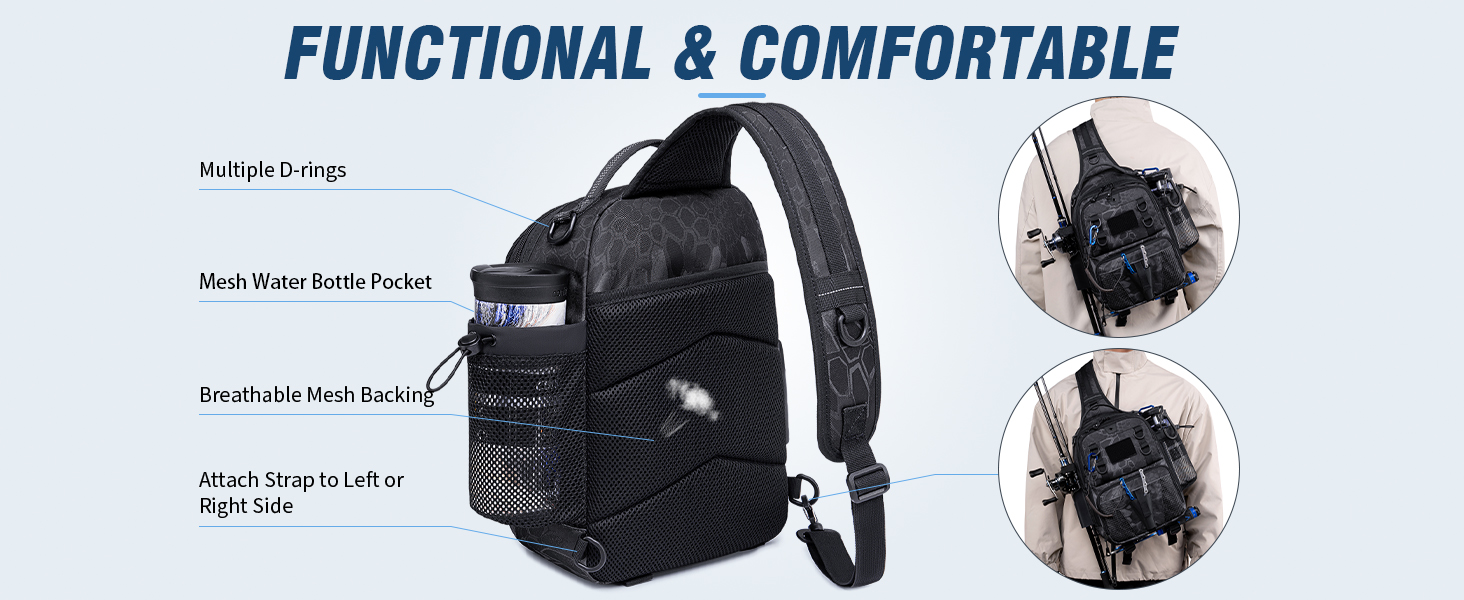 fishing backpack with rod holder