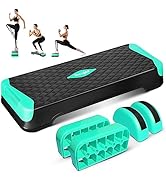 Yes4All 2-in-1 Adjustable Aerobic Step Platform Fitness Exercise Stepper with Rocker Balance Boar...