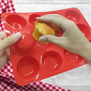 silicone cupcake pan with nonstick for quick release of homemade baking