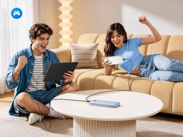 portable charger with built in plug