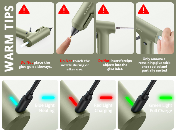 Tilswall Cordless Hot Glue Gun